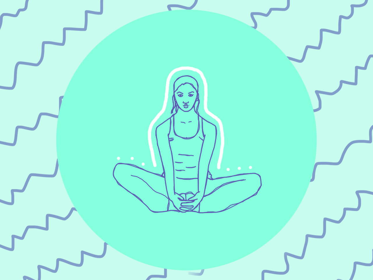 illustration de femme dans une pose de yoga calme
